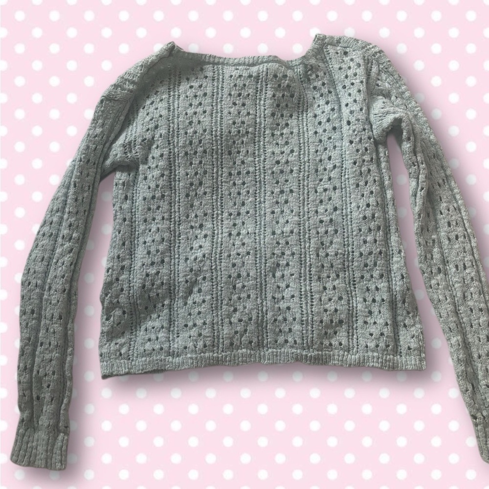 Aeropostale eyelet knit sweater 🎀🧸​​ - Picture 4 of 4